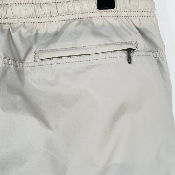 Vintage Nike Track Pants Womens Small Windbreaker Grey Lined Baggy Y2K Cream 90s - Picture 9 of 13